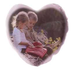 Personalized Photo Glitter Heart Cushion, Custom Image - thumbnail 4
