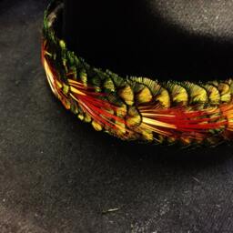 Peacock & Pheasant Feather Lei Hulu Hatband - Hawaiian Heirloom Quality - thumbnail 2