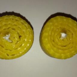 2 Organic Beeswax Candles Honeycomb Pure Votive Set All Natural Honey Candle Hand Rolled Handmade Gift Unscented Green Eco Air Purifying 2 - thumbnail 2