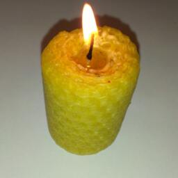 2 Organic Beeswax Candles Honeycomb Pure Votive Set All Natural Honey Candle Hand Rolled Handmade Gift Unscented Green Eco Air Purifying 2 - thumbnail 3