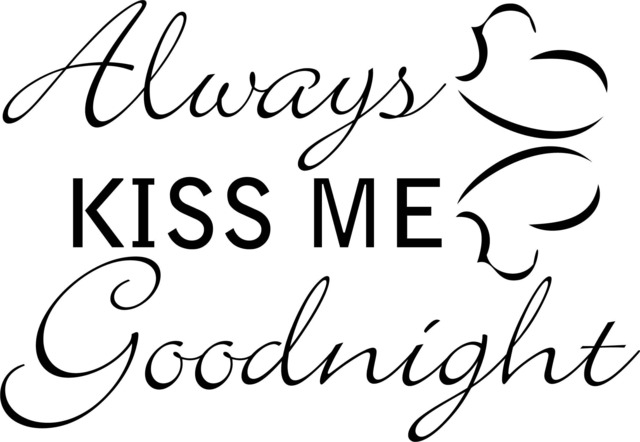 Always Kiss Me Goodnight Hearts Printable Wall Art