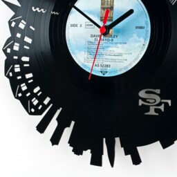 Wall Clock - Vinyl Record Reuse Recycling Sustainable Design Wall Decoration- San Francisco - thumbnail 2
