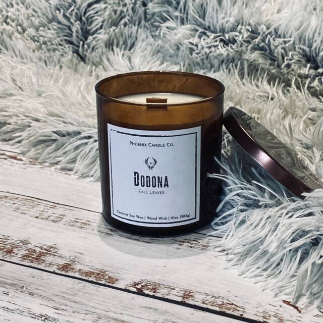 Dodona - Fall Leaves Citrus, Cinnamon, Green Leaves, Pecan Scent All Natural Soy Candle, Wood Wick, Eco-Friendly - image 1