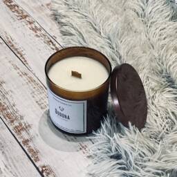 Dodona - Fall Leaves Citrus, Cinnamon, Green Leaves, Pecan Scent All Natural Soy Candle, Wood Wick, Eco-Friendly - thumbnail 2