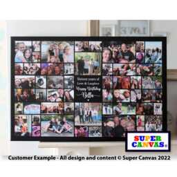 Happy 16Th Birthday Daughter Son Sister Brother Personalised 56 Photo Party Display Board Collage Framed Canvas Print Gift - thumbnail 4