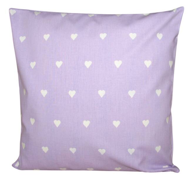 Harlequin Lovehearts Valentine Lilac Love Heart Cushion Cover - image 1