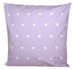 Harlequin Lovehearts Valentine Lilac Love Heart Cushion Cover - thumbnail 1