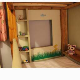 Wood Bunk Bed For Kids - Children Beds With Storage Toddler Loft - thumbnail 3
