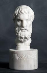 Marble Bust Of Philosopher Epicurus Carved Greek Marble Statue Artist Sculpture - thumbnail 1