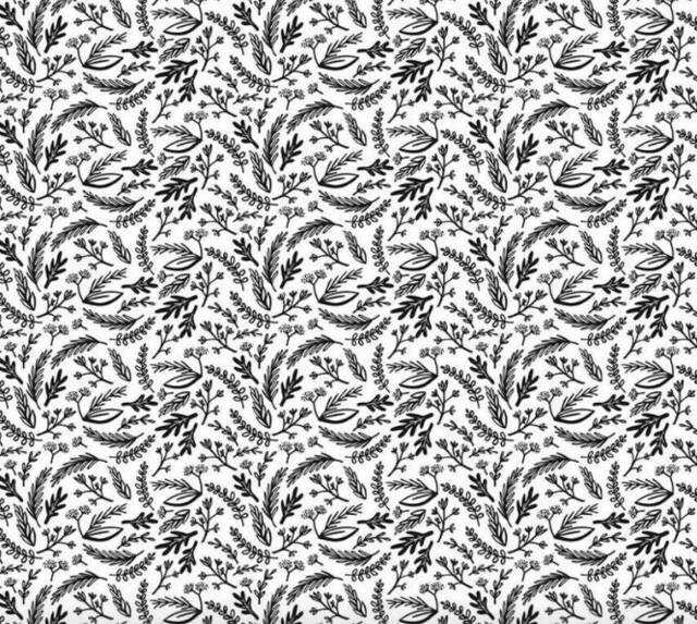 Black & White Juniper Crib Sheet - Floral Baby Bedding - image 1