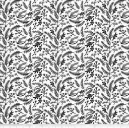 Black & White Juniper Crib Sheet - Floral Baby Bedding - thumbnail 2