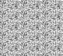Black & White Juniper Crib Sheet - Floral Baby Bedding - thumbnail 1