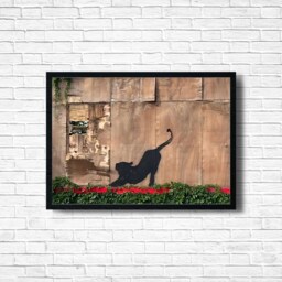 Banksy Cat Print London Street Art, Graffiti Wall Decor - thumbnail 2