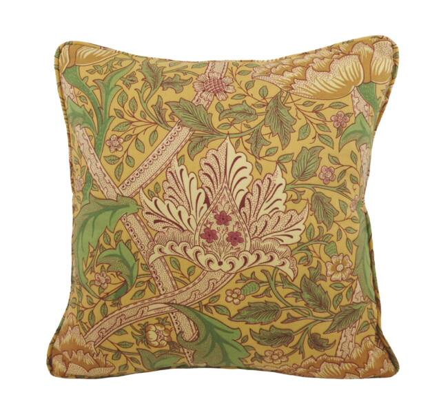 William Morris - Windrush Gold/Thyme Classic & Co Floral Design Cushion Cover Handmade Throw Pillow Designer Home Decor
