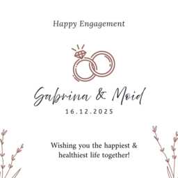 Personalised Engagement Candle Gift, Custom Names & Date, Soy Wax - thumbnail 2