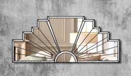 Lyon Deco Radiance Art Wall Mirror in Black