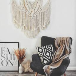 Large Macrame Backdrop, Extra Large Wall Hanging With Tassels, Headboard, Over The Bed Decor, Wall Tapestry, Boho Decor - thumbnail 2