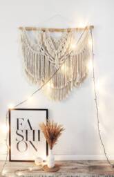 Large Macrame Backdrop, Extra Large Wall Hanging With Tassels, Headboard, Over The Bed Decor, Wall Tapestry, Boho Decor - thumbnail 1
