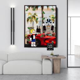 Scrooge Mcduck X Richie Rich - Canvas Alec Monopoly Inspired Wall Art Gifts For Him - thumbnail 1