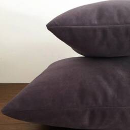 Plum Velvet Suede Decorative Throw Pillow Cover/Case Cushion 12x18 - thumbnail 2