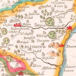 Vintage Suffolk Map Print John Speed 1610, Ipswich & Felixstowe - Exceptional Quality 230Gsm Framed, Unframed Free Standard Delivery - thumbnail 3