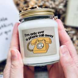 Only Ever A Phone Call Away Candle, Keepsake & Gift Note Set - Bereavement, Sympathy, Thinking Of You, Here For Tough Times - thumbnail 2