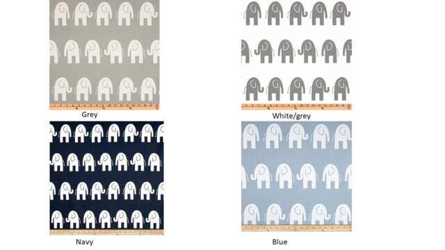 "Pair 25 Or 50 "" Wide Elephant Animal Print Panels Drapes Cafe Curtains Length 24 48 63 72 84 96 108 120" - image 1