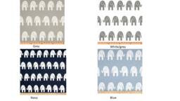 "Pair 25 Or 50 "" Wide Elephant Animal Print Panels Drapes Cafe Curtains Length 24 48 63 72 84 96 108 120"