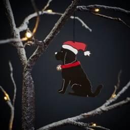 Cockapoo/Labradoodle - Black Christmas Tree Decoration - Personalisation Available - thumbnail 4