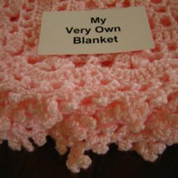 Soft Pink Lace Hand Crocheted Baby Girl Blanket - thumbnail 2