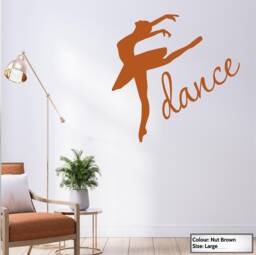Ballet, Dance Sticker, Vinyl Wall Art Sticker, Transfer, Mural, Stencil, Easy To Apply, Instructions Included, Matt Finish - thumbnail 1