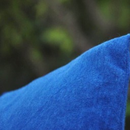 Three Shadow Indigo Blue Pillow Cases - Pathc Work Cotton Home Decoration Sofa Bedding- Natural Shibori Dyed/Tie Dye Hand - thumbnail 3