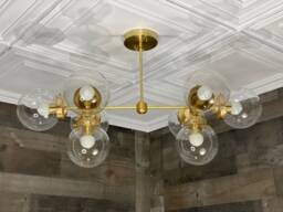 Sarang Modern 8 Light 6 in Globe Sputnik Mid Century Industrial Hanging Chandelier