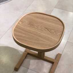 Oak C Shaped Side Table, Adjustable Wooden Sofa End Table For Laptop & Coffee - thumbnail 3