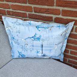 Outdoor Cushions - Made Of Oilcloth Maritime Shabby Modern Living, Garden & Lounge Decoration in Three Different Sizes - thumbnail 3
