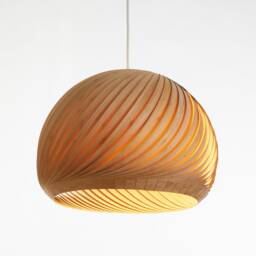 Handcrafted Bamboo Pendant Lighting Veneer Lampshade ~ Modern Wood Chandelier Us Prepaid Tariffs Dining Light Fixtures Wind - thumbnail 2