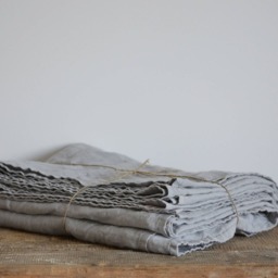 Simple Grey Linen Flat Bed Sheet. More Colors Available. Stone Washed Luxury Softened. Extra Fast Shipping - thumbnail 2