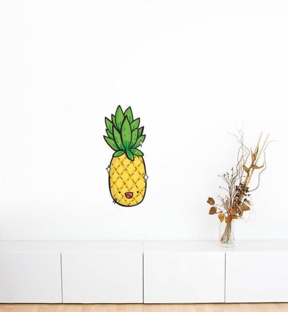 Delicious Pineapple Wall Sticker Decal - Kids Stickers, Animals Childrens Decals, Art, Room, Girl, Boy