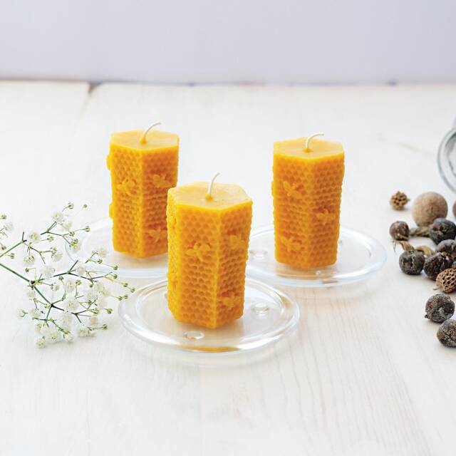 Beehive Beeswax Candle, Bees & Decorative Candle, Candle Of 100% Beeswax - image 1