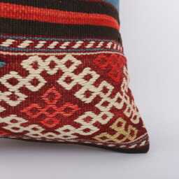 Handwoven Kilim Pillow Cover 16x16 Embroidered Ethnic Home Decor - thumbnail 2