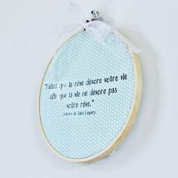 Embroidery Hoop Art, Quote Embroidery, Decor, Wall Embroidered Inspirational - thumbnail 3