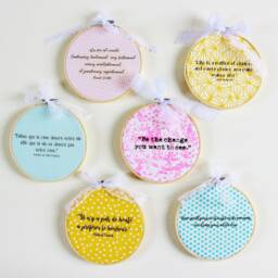 Embroidery Hoop Art, Quote Embroidery, Decor, Wall Embroidered Inspirational - thumbnail 4