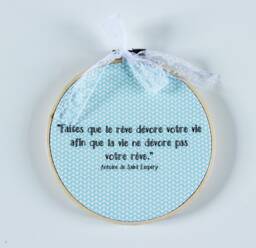 Embroidery Hoop Art, Quote Embroidery, Decor, Wall Embroidered Inspirational - thumbnail 1