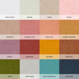 Linen Pillowcase Set Peach Pie Terracotta Shams, Envelope Cover - thumbnail 4