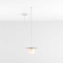 Zoe Ceiling Pendant Hanging Light White Kitchen Island Fixture Disc Lamp Shade - thumbnail 3
