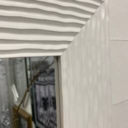 Large White Gloss Ripple Frame Mirror Elegant Framed Galaxy Wall - Choice Of Size Premium Quality Free P&p - thumbnail 3