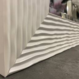 Large White Gloss Ripple Frame Mirror Elegant Framed Galaxy Wall - Choice Of Size Premium Quality Free P&p - thumbnail 2