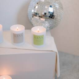 Lana - Caramel Latte Soy Wax Candle Luxury White Jar Glass Eco UK - thumbnail 4