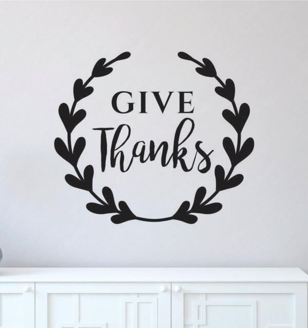 Fall Wall Decal/Thanksgiving Give Thanks Decor Sticker - image 1