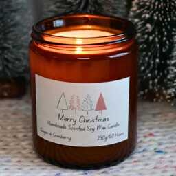 Handmade Christmas Soy Wax Candle - Festive Holiday Scents - thumbnail 4